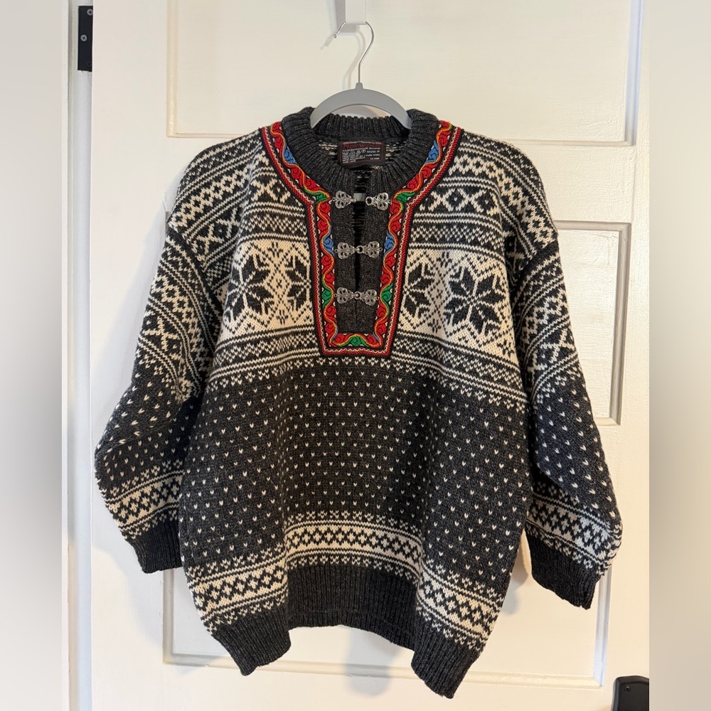 Vintage Norwool 100% Wool Sweater Small Made in Norway